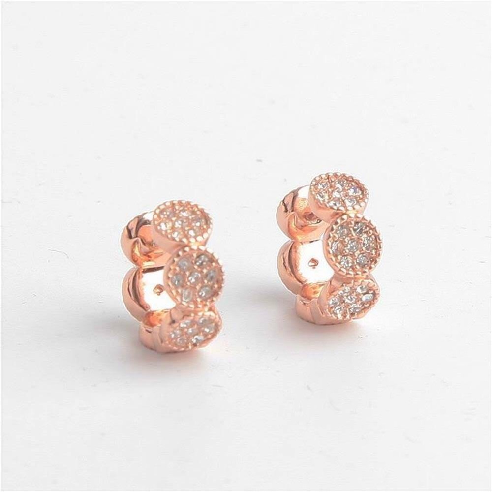 Kate Spade Gatsby Dot Huggie Earrings in Rose Gold